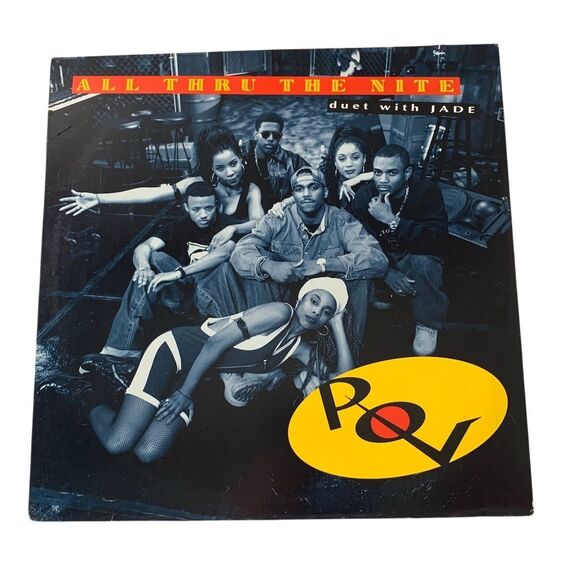 P.O.V. Duet with Jade All Thru the Nite 12" Vinyl Single 1993 R&B Soul - Picture 1 of 3